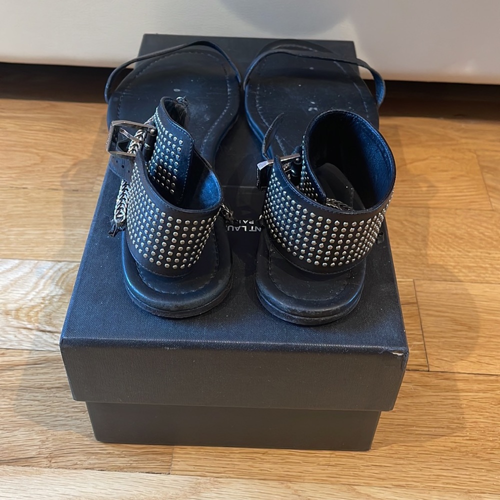 Saint Laurent Woodstock nero sandal - Picture 2 of 5